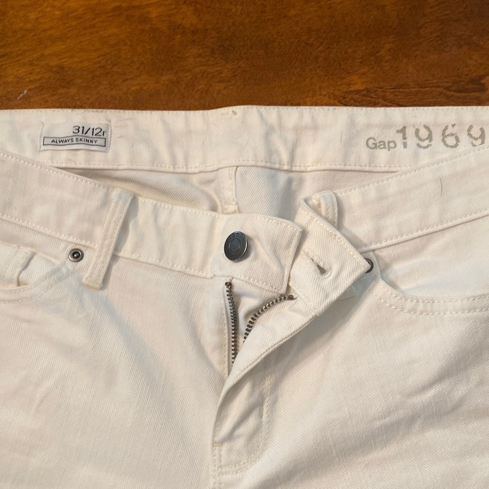 Gap white always skinny jeans